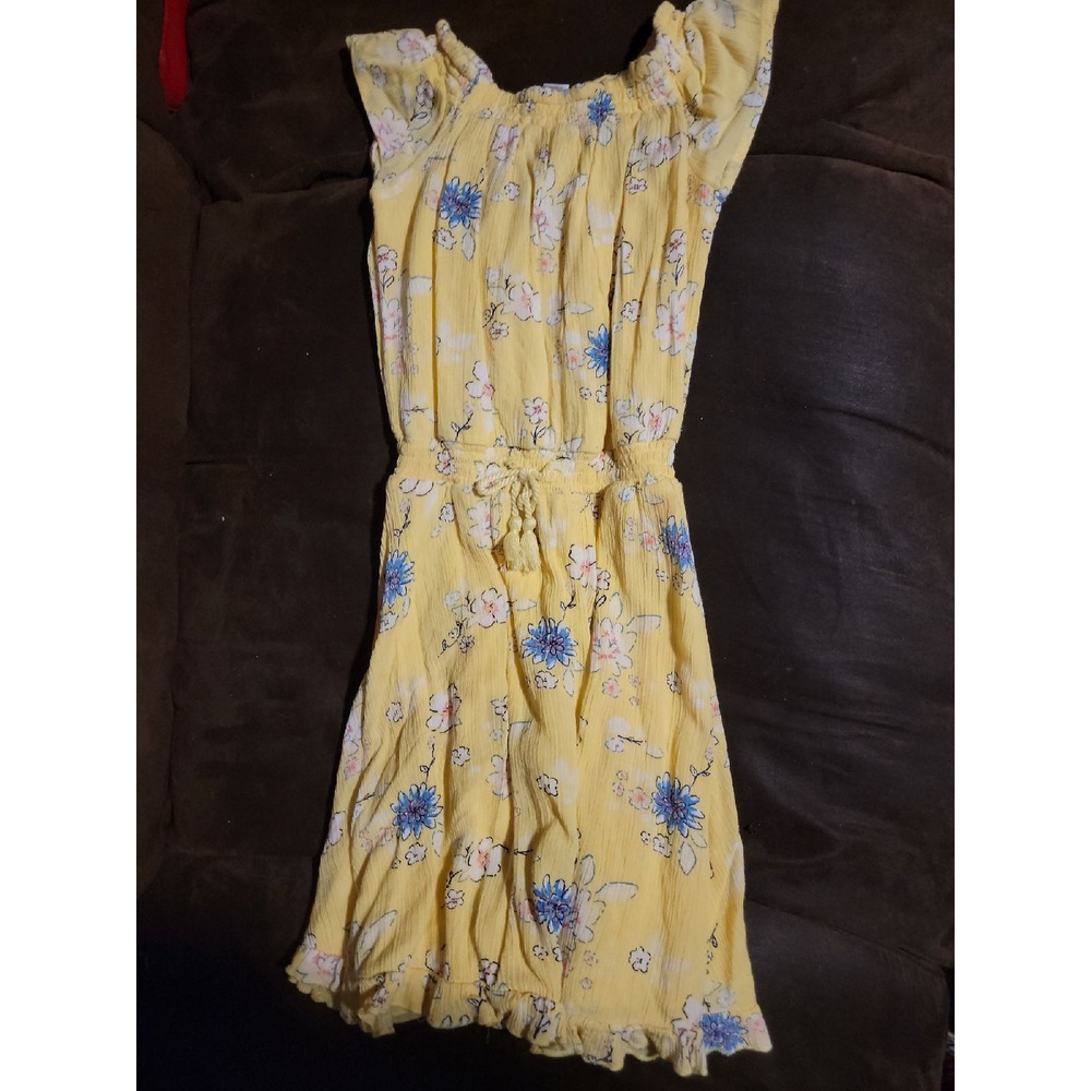 Justice yellow spring Easter floral dress‎ size 7